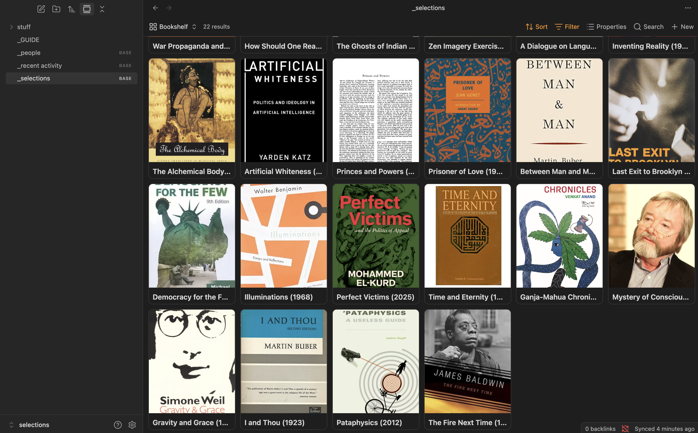 selections bookshelf